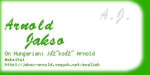 arnold jakso business card